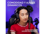 Auriculares gaming - Logitech G G321, Lightspeed-Bluetooth, Micrófono 16 kHz con varilla abatible, 20hs batería, PC, PS4-PS5, Nintendo Switch, Negro