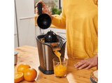 Exprimidor - Black+Decker BXJE100E, 100 W, 2 Conos, Desmontable, Apto lavavajillas, Inox