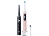 Cepillo eléctrico - Oral-B iO 6 Dúo, 2 Mangos De Alta Gama, Pantalla, 3 Cabezales de Recambio, Tecnología Braun, Negro y Rosa