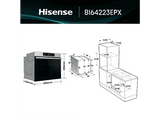 Horno - Hisense BI64223EPX, Multifunción, Pirolítico, 78 l, 59.5 cm, Modo Air Fry, Cocción Simultanea, Negro