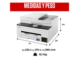 Impresora multifunción - Canon Maxify GX2050, Depósito de tinta rellenable, 15 ppm, Wi-Fi, Ethernet, impresión, copia, escaneo, fax y nube, Blanco