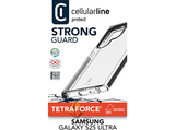 Funda móvil - CellularLine TETRA, Para Samsung Galaxy S25 Ultra, Negro y Transparente