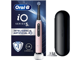 Cepillo eléctrico - Oral-B iO 5S, 1 cabezal , Estuche de viaje, Diseñado por Braun, Rosa