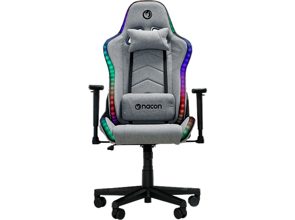 Silla gaming - Nacon CH-675, 3D (ajustable en altura, anchura y profundidad), Hasta 120 kg, Iluminación RGB, Gris y multicolor