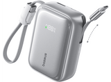 Powerbank - Baseus PicoGo AR11, 10000MAH, 45 W, , 2 USB-C, Carga rápida, 2 cables USB-C, Pantalla inteligente, Carga simultánea, Plata Frost