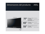 TV QD-OLED 77 -  Sony BRAVIA XR 77A95L, 4KHDR120, TDT HD, HDMI 2.1 Perfecto PS5, Google TV, Alexa, Bluetooth, Eco, BRAVIA Core, Dolby Atmos / Vision