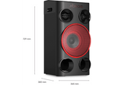 Altavoz de gran potencia - LG POWER 5000, 260 W, AI karaoke, luces LED, efectos de DJ, Bluetooth, Negro