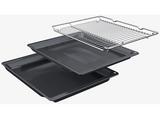 Horno a vapor - Bosch HRG7361B1, Convencional, Limpieza por agua, 71 l, Calor uniforme 4D, asistente  limpieza  EasyClean®, 60 cm, Negro