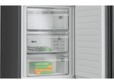 Frigorífico combi - Balay 3KFD855NI, Total No Frost, 203 cm, 363 l, Cristal Negro