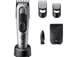 Cortapelos - Braun Series 7 HC7590, Memoria SafetyLock, 17 ajustes de longitud, 2 peines, Base de carga, 50 min autonomía , Gris