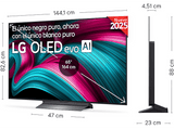 TV OLED 65 - LG OLED65C55LA, OLED 4K, Procesador Inteligente α9 AI Processor 4K Gen8, Smart TV, DVB-T2 (H.265), Negro