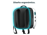 Transportín para mascotas - Cecotec Pumba 1800 Travel Fan, Sistema de ventilación, 2 velocidades, Grandes medidas, Luz interior, Gran ventana, Blanco