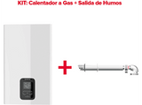 Calentador a gas - Ariston NEXT EVO X SFT11  GLP BLU EU, 11L, Funciona con gas natural/ butano/ propano, 22/7.8 Kw, Estanco, Blanco + KIT Salida humos