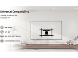 Soporte TV - ISY ITV 3600, De 48- 85, VESA max. 600 x 400 mm, Carga máx. 50 kg, Full Motion, Negro