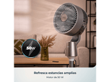 Ventilador de pie - Cecotec EnergySilence 1500 Cyclone Chantal, Circulador de aire, 50 W, Oscilación, Temporizador 12 h, Luz LED, Gris