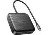 Hub USB/Concentrador - Hyper HD USB4 MOBILE DOCK, 2 Puertos, 1000 Mbit/s, Negro