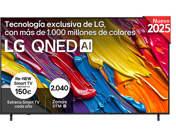TV QNED 86" - LG 86QNED82A6B, UHD 4K, Procesador Inteligente α7 AI Processor 4K Gen8, Smart TV, DVB-T2 (H.265), Ashed Blue