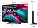 TV OLED 48 - LG OLED48C57LA, OLED 4K, Procesador Inteligente α9 AI Processor 4K Gen8, Smart TV, DVB-T2 (H.265), Negro