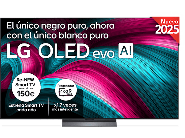TV OLED 77" - LG OLED77C55LA, OLED 4K, Procesador Inteligente α9 AI Processor 4K Gen8, Smart TV, DVB-T2 (H.265), Negro