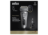 Afeitadora - Braun Series 9 PRO+ Afeitadora Eléctrica 9667CC, Pro SensoAdapt, Centro de limpieza SmartCare, 60 min autonomía, Plata