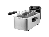 Freidora - Ufesa Crusty Fry 3000, 2000W, 3L, Termostato ajustable de 130 a 190°C, Temporizador de hasta 60min,  Inox/Negro