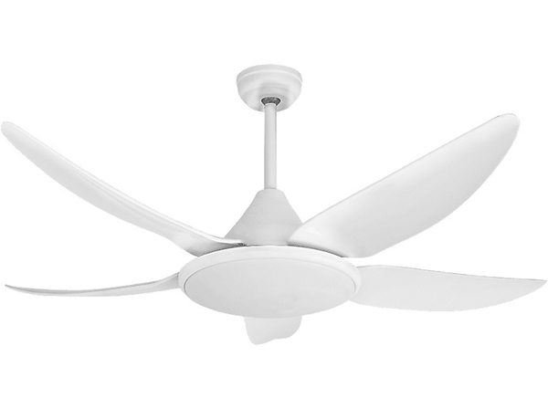 Ventilador de techo con luz - Orbegozo CP 132120, 40 W, 6 Velocidades, 120 cm Diámetro, Motor DC, 5 Aspas, 8h Temporizador, Blanco
