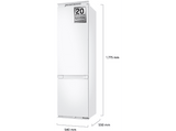 Frigorífico combi integrable - Samsung BRB70F26DES0EF, Mono Cooling, 177.5 cm, 267 l, Wifi, Blanco, Sin Panelar