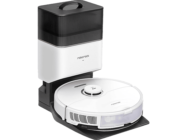 Robot aspirador - Roborock S8+, 69 W, Autonomía 180 min, Sistema fregado, Vaciado automático, Blanco