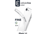 Funda móvil - CellularLine FINE, Para Apple iPhone 16e, Transparente