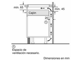 Placa inducción - Bosch PVQ631HC1E, 4 zonas, 30 x 21 cm, 59.2 cm, Negro