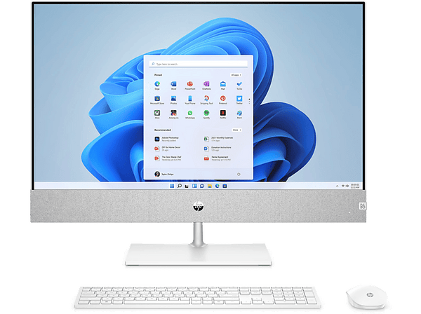 All in one - HP Pavilion 27-ca2009ns, 23.8" Full HD, Intel® Core™ i7-13700T, 16GB RAM, 1TB SSD, GTX 1650, W11 H, Blanco