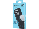 Funda - Isy ISC 3744, Compatible con iPhone 16 Pro, Resistente a golpes, Negro Carbón
