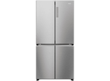 Frigorífico americano - Haier HCR7818DNMM, No Frost, Altura 181.5 cm, 467l, Luz LED, 4 Puertas, Inox Platino