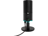 Micrófono - JBL Quantum Stream, USB, Gaming, Grabación, Soporte aluminio, Negro