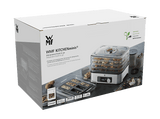 Deshidratador de alimentos - WMF KITCHENminis Snack to go, 250W, Ajuste de temperatura, 5 Estantes,Temporadizador programable, LCD, Acero Inox.