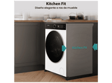 Lavadora carga frontal - Hisense WF5I1245BWR, 12 kg, 1400 RPM, 18 programas, Fondo reducido 55.5 cm, Autodosificación, Blanco