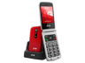 Móvil - SPC Stella 3, 4G, Para mayores, Teclas grandes, Botón SOS, Compatible audífonos, Volumen 103dB, Radio FM, Linterna, Base de carga, Rojo