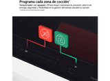 Placa inducción - LG CBIZ3035B, 4 zonas, 2 zonas Flex, 80 cm, Cristal negro