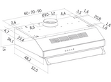 Campana convencional - Mepamsa 110.0150.999 Modena 90, 3 Velocidades, 400 m³/h, 90 cm, Inox
