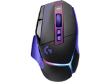 Ratón gaming - Logitech G G502 X Plus, Inalámbrico, Hero 44K, Interruptores híbridos Lightforce, Personalizable, RGB, PC-Mac, Negro y violeta
