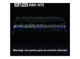 Teclado gaming - Sony INZONE KBD-H75, Disparo rápido, Interruptores magnéticos, TKL, Sondeo 8000 Hz, RGB, PC FPS, Fnatic, US Layout, KBDG900, Negro