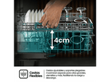 Lavavajillas - Hisense HS663A90XUK, 16 servicios, 8 programas, 60 cm, Tecnología Inverter, Secado Extra, Tercera Bandeja, Acero inoxidable