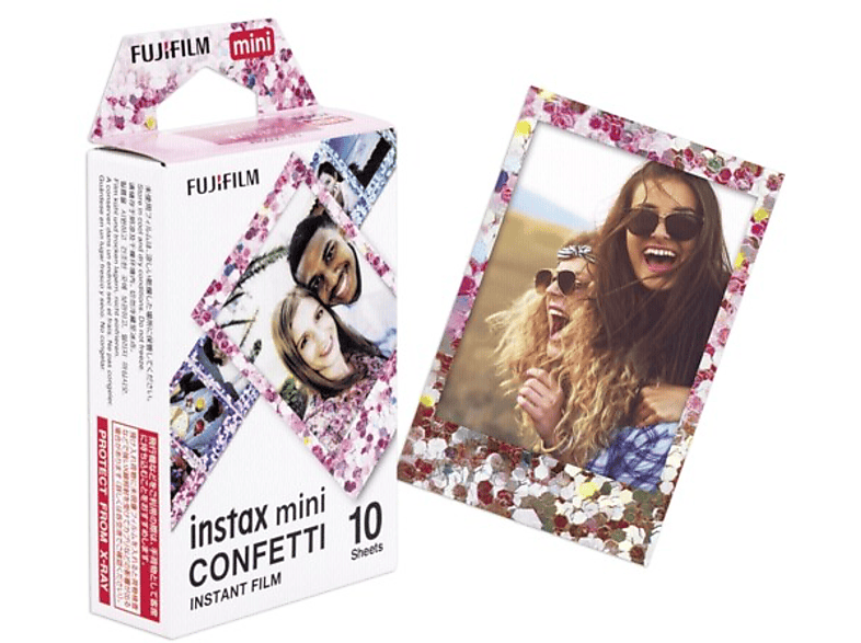 Papel fotográfico - Fujifilm Instax Mini Film Confetti, 10 hojas