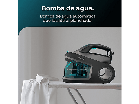 Centro de planchado - Cecotec IronHero 3200 Station, 3200 W, 420 g/min, 8 bar, Cerámica, Bomba automática, Autolimpieza, Filtro antical, Black