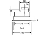 Campana grupo filtrante - Balay 3BF266NX, Grupo filtrante, LED, 4 Potencias, 56 dB, Válvula antirretorno, C, 53 cm, Grupo filtrante,  Inox