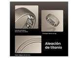 Anillo inteligente - Amazfit Helio Ring, 16.5 mAh, Talla 8, 10 ATM, 4 días Autonomía, Titanio