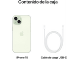 Apple iPhone 15, Verde, 512 GB, 5G, 6.1 OLED Super Retina XDR, iOS, Chip A16 Bionic