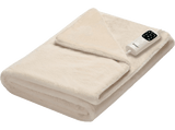 Manta eléctrica - Daga Relax Suave Elegante, 150 W, 6 niveles de temperatura, Calentamiento rápido, Crema