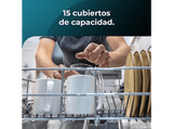 Lavavajillas - Cecotec Bolero Aguazero 6500 C, 15 servicios, 6 programas, 60 cm, Dual Zone Wash, Auto Open, Motor Inverter Plus, White