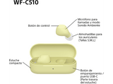 Auriculares True Wireless - Sony WFC510Y, Ligeros, Bluetooth, Conexión multipunto, Sonido ambiente, Spotify Tap, Carga rápida, 22h, IPX4, Amarillo